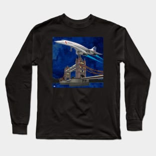 Concorde Flying beneath the Stars Long Sleeve T-Shirt